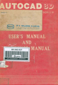 AutoCAD 3D User's Manual And Reference Manual