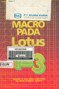 Aplikasi Macro Pada Lotus 1-2-3