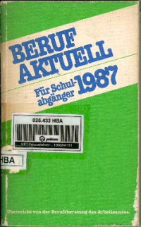 Berufaktuell Fur Schulabganger 1987