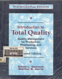 Introduction To Total Quality: Quality Management for Production, Processing, and Services 2ed