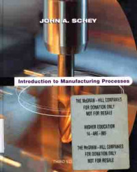 Introduction to Manufacturing Processes 3ed