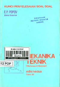 Kunci/Penyelesaian Soal-Soal Mekanika Teknik  Mechanics of Materials) 2ed