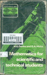 Mathematics for Scientific And Technical Students