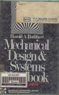 Mechanical Design And Systems Handbook 2ed