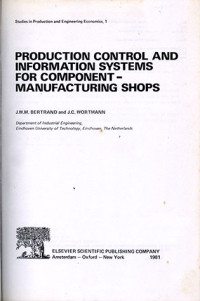 Production Control and Information Systems for Component - Manufacturing Shops