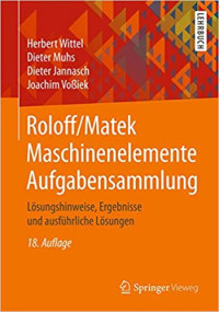 Roloff/Matek Machinenelemente Aufgabensammlung