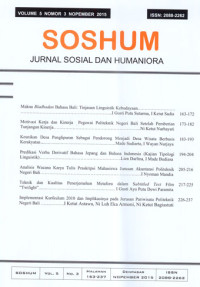 SOSHUM: Vol. 5 No. 3/Nov 2015. Makna Bladbadan Bahasa Bali: Tinjauan Linguistik Kebudayaan