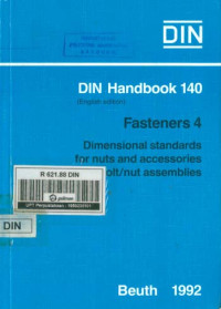 DIN Handbook 140 (English edition). Fasteners 4: Dimensional Standards for Nuts And Accessories for Bolt/nut assemblies