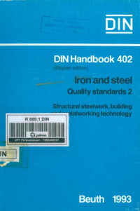 DIN Handbook 402 (English edition). Iron And Steel: Quality Standards 2. Structural Steelwork, building and metalworking technology