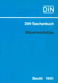 DIN-Taschenbuch 68. Mauerwerksbau