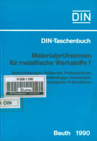 DIN-Taschenbuch 19. Materialprüfnormen für metallische Werkstoffe 1