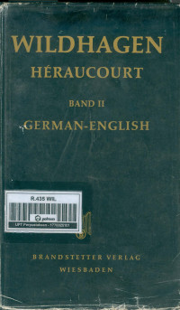 English-German and German-English Dictionary in Two Volume.  Volume II (German-English)