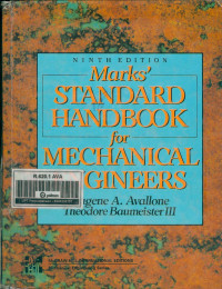 Mark's Standard Handbook for Mechanical Engineers 9ed