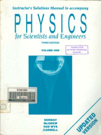 Instructor's Solutions Manual To Accompany Physics For Scientists And Engineers Volume 1 3ed