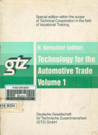 Technology for The Automotive Trade Volume 1: Basic Information