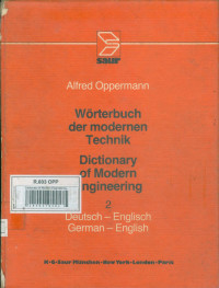 Wörterbuch der Modernen Technik  Dictionary of Modern Engineering 2